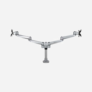 StarTech.com ARMDUALPS Bras Double Écran 13-27" Aluminium Argenté, Fixation Pince/Oeillet, VESA 75x75/100x100, Inclinaison -15/+90°, Rotation 360° - Miniature 4