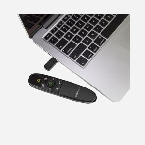 StarTech.com PRESREMOTEG Télécommande Présentation Sans Fil 2.4GHz, Portée 27m, Laser Vert 1mW, Contrôle Volume, USB, Compatible Windows/macOS, Piles AAA Incluses - Miniature 5