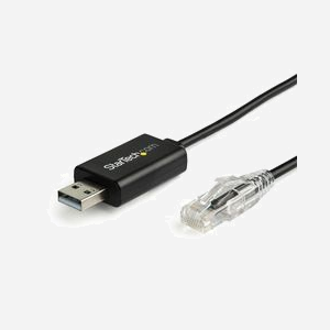 StarTech.com ICUSBROLLOVR : Câble Console USB 2.0 vers RJ45 M/M 1.8m, AWG28, Compatible Windows, macOS, Linux, Certifié CE/RoHS