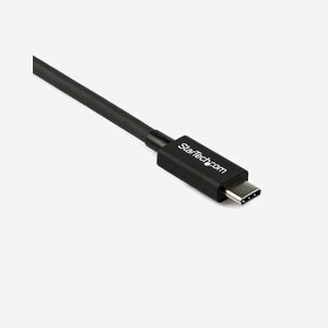 StarTech.com Câble Thunderbolt 3 TBLT34MM80CM 0.8m 40Gbps USB-C compatible, double vidéo 4K 60Hz, alimentation 100W, noir, RoHS, CE, REACH - Miniature 2