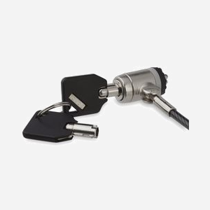 StarTech.com LTLOCKKEY - Câble de Sécurité à Clé pour Ordinateur Portable 2m, Tête en Alliage Zinc, Compatible Kensington K-Slot, 2 Clés Fournies