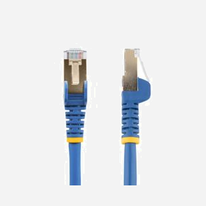 StarTech.com Câble Ethernet Cat6a 7m Bleu S/UTP (STP) RJ45 Mâle-Mâle Contacts Or 50µ Câblage 10GBase-T 500 MHz Cuivre AWG26 - Miniature 1