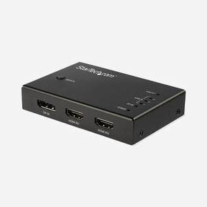 Switch StarTech.com VS421HDDP - Commutateur HDMI 2.0 4K 60Hz (3x HDMI, 1x DisplayPort 1.2 HBR2) - HDCP 2.2, Audio 7.1, Commutation Automatique - Miniature 1