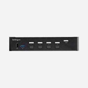 StarTech.com Commutateur KVM HDMI 4 Ports 4K60Hz - Hub USB 3.0 2 Ports (5Gbps) & 4x USB 2.0 HID - Audio 3.5mm - HDMI 2.0 - SV431HU34K6 - Miniature 3