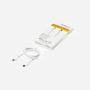 StarTech.com Câble USB-C vers Lightning 1m Blanc - USB 2.0, Fibre Aramide, TPE, Blindage EMI - iPad/iPhone MFi - RUSBCLTMM1MW - Miniature 5