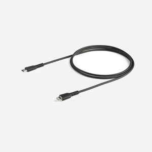 Câble StarTech.com USB-C vers Lightning 1m Noir - Aramide, TPE, USB 2.0, 480 Mbit/s - Compatible iPad/iPhone - RUSBCLTMM1MB - Miniature 4