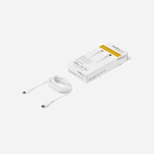 StarTech.com Câble USB-C vers Lightning 2m Blanc, Fibre Aramide, TPE, USB 2.0 480 Mbit/s, Blindage EMI, Apple MFi - RUSBCLTMM2MW - Miniature 5