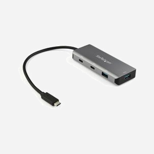 StarTech.com HB31C2A2CB Hub USB-C 4 Ports: 2x USB-A & 2x USB-C, USB 3.2 Gen 2 (10Gbps), Alimentation Bus, Câble 25cm, Aluminium - Miniature 1
