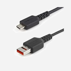 StarTech.com Câble USB 2.0 Data Blocker 1m USB-A vers Micro-USB B - 5V 2.4A (12W) - AWG 32/22 - Blindage Mylar - Noir - CE/RoHS USBSCHAU1M - Miniature 1