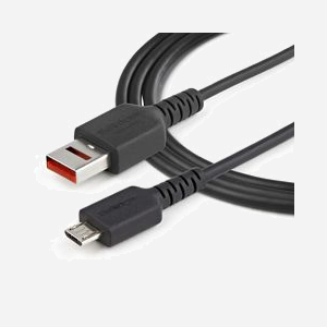 StarTech.com Câble USB 2.0 Data Blocker 1m USB-A vers Micro-USB B - 5V 2.4A (12W) - AWG 32/22 - Blindage Mylar - Noir - CE/RoHS USBSCHAU1M - Miniature 3