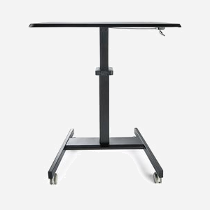StarTech.com STSCART2 : Bureau Mobile Ergonomique Assis-Debout 60x80cm, Hauteur Réglable 74-115cm, 4 Roues avec Freins, Charge Max. 30kg - Miniature 3