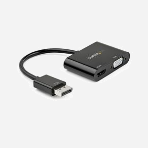 StarTech.com Adaptateur DisplayPort 1.2 vers HDMI 2.0/VGA, 4K 60Hz, HDCP 1.4/2.2, ITE Tech IT6564, Support HDR, Noir, Windows/macOS