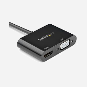 StarTech.com Adaptateur DisplayPort 1.2 vers HDMI 2.0/VGA, 4K 60Hz, HDCP 1.4/2.2, ITE Tech IT6564, Support HDR, Noir, Windows/macOS - Miniature 2