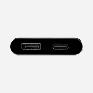StarTech.com CDP2DPHD - Adaptateur USB-C vers HDMI/DisplayPort 4K 60Hz - Chipset ITE IT6563/Parade PS8338 - Boîtier Aluminium Gris Sidéral - Câble Intégré 15cm - Miniature 4