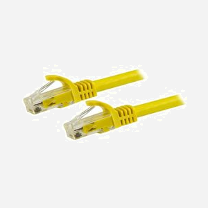 StarTech.com Câble Patch CAT6 UTP 1.5m RJ45 M/M, Conducteur Cuivre, Contacts Or, 24 AWG, Gigabit Ethernet, PoE, Jaune