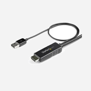 StarTech.com Câble Adaptateur HDMI 1.4 vers DisplayPort 1.2 3m - 4K 30Hz - Alimentation USB - Chipset MegaChips STDP2600 - Audio 7.1 - Noir - Miniature 2