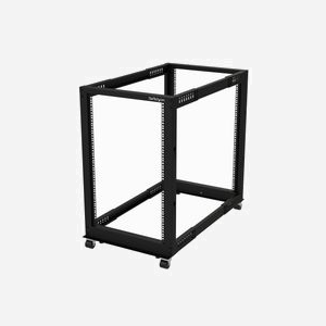 StarTech.com Rack Serveur Mobile 18U 4 Poteaux Acier, Profondeur 56-101cm, Charge 544kg, Roulettes, Pieds, EIA/ECA-310-E - Miniature 1