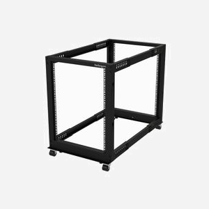 StarTech.com Rack Serveur Mobile 15U 4 Poteaux 19" Profondeur Ajustable 56-100cm, Charge 544kg, Acier, Roulettes & Pieds, Conforme EIA/ECA-310-E - Miniature 1