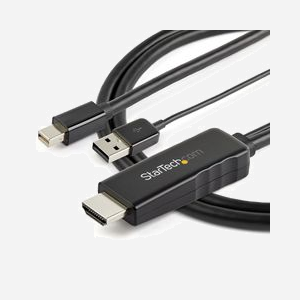StarTech.com Câble Adaptateur HDMI vers Mini DisplayPort 2m, 4K 30Hz, HDMI 1.4 vers Mini DP 1.2, Alimentation USB, Chipset MegaChips STDP2600 - Miniature 5