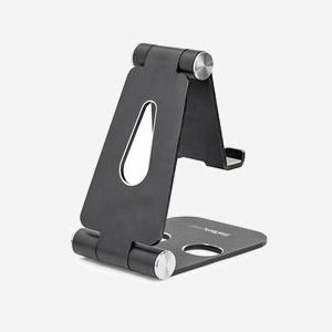 StarTech.com USPTLSTNDB Support Aluminium Noir Universel pour Mobile/Tablette 4"-13" (max 11mm) - Angle Ajustable - Dimensions 75x280x130mm - 188g - Miniature 2