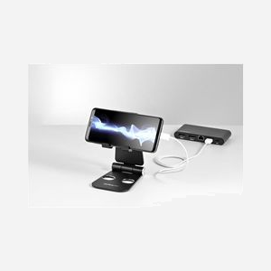 StarTech.com USPTLSTNDB Support Aluminium Noir Universel pour Mobile/Tablette 4"-13" (max 11mm) - Angle Ajustable - Dimensions 75x280x130mm - 188g - Miniature 5
