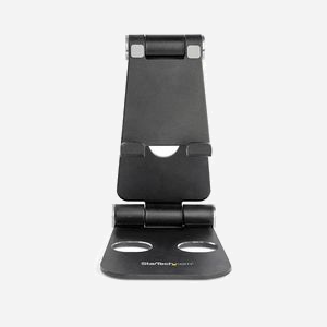 StarTech.com USPTLSTNDB Support Aluminium Noir Universel pour Mobile/Tablette 4"-13" (max 11mm) - Angle Ajustable - Dimensions 75x280x130mm - 188g - Miniature 3
