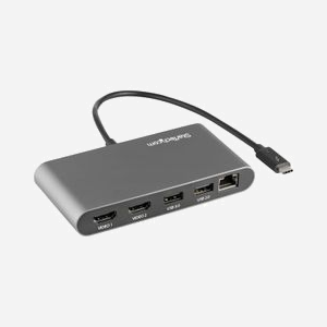 StarTech.com TB3DKM2HDL: Mini Dock Thunderbolt 3 Dual HDMI 4K 60Hz, 2x USB (3.2/2.0), GbE, Câble 28cm, Chipset Intel JHL6540, Compatible Mac/Windows - Miniature 4