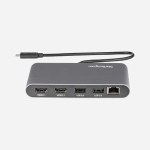 StarTech.com TB3DKM2HDL: Mini Dock Thunderbolt 3 Dual HDMI 4K 60Hz, 2x USB (3.2/2.0), GbE, Câble 28cm, Chipset Intel JHL6540, Compatible Mac/Windows - Miniature 3