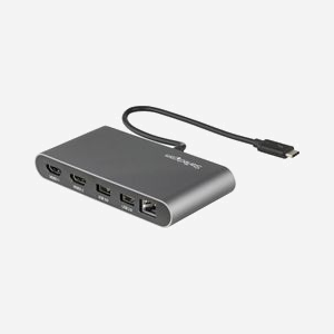 StarTech.com TB3DKM2HDL: Mini Dock Thunderbolt 3 Dual HDMI 4K 60Hz, 2x USB (3.2/2.0), GbE, Câble 28cm, Chipset Intel JHL6540, Compatible Mac/Windows
