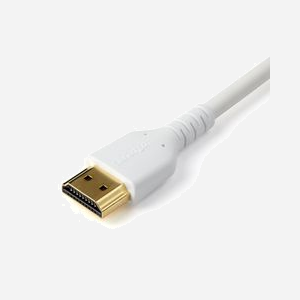 StarTech.com RHDMM1MPW Câble HDMI 1m Blanc, High Speed with Ethernet, 4K 60Hz, HDMI 2.0, HDR10, HDCP 2.2, Bande Passante 18 Gbps, TPE, Renforcé Aramide - Miniature 2
