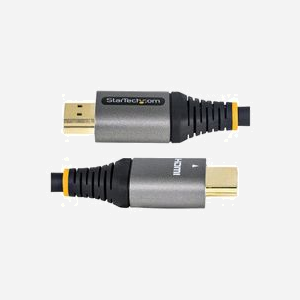 StarTech.com Câble HDMI 2.0b 2m 4K 60Hz UHD HDR10 ARC 18Gbps - Connecteurs plaqués or - M/M - Compatible Dolby Atmos/TrueHD - Noir/Gris - Miniature 3