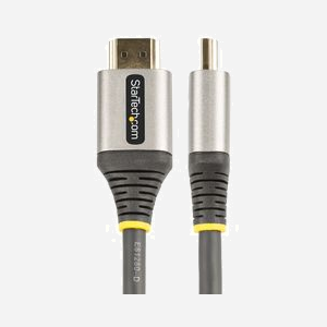 StarTech.com Câble HDMI 2.0b 2m 4K 60Hz UHD HDR10 ARC 18Gbps - Connecteurs plaqués or - M/M - Compatible Dolby Atmos/TrueHD - Noir/Gris - Miniature 2