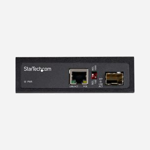 StarTech.com Convertisseur Média Industriel PoE+ 60W IMC1GSFP60W, SFP vers RJ45 Gigabit, Fibre Optique Mono/Multi Mode, IP30, -40°C à +75°C - Miniature 3
