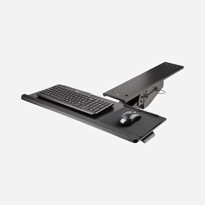 StarTech.com Support Clavier Coulissant KBTRAYADJ2 - 670x255mm, Ajustable Hauteur 340mm, Pivotement ±180°, Inclinaison +15°/-13°, Acier, Charge 2kg - Miniature 3