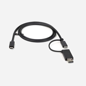 StarTech.com Câble USB-C 1m USB 3.2 Gen 2 10Gbps avec Adaptateur USB-A 5Gbps, Power Delivery 100W (5A), DP Alt Mode 8K 60Hz/4K 144Hz - Miniature 4