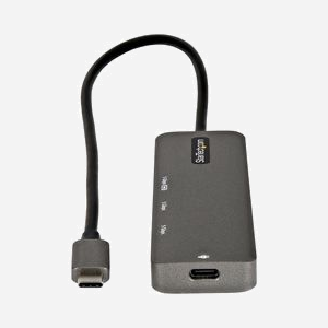 StarTech.com Adaptateur Multiport USB-C vers HDMI 2.0b 4K 60Hz, Power Delivery 100W, Hub 4x USB 3.0, Câble 30cm - DKT30CHPD3 - Miniature 3
