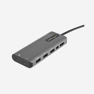 StarTech.com DKT31CMDPHPD: Adaptateur USB-C vers HDMI 4K60Hz/Mini DisplayPort, Hub 4 Ports USB 3.2 Gen 2 10Gbps, 100W Power Delivery, Câble 30cm - Miniature 4