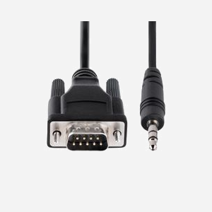 StarTech.com Câble Série RS232 DB9 Mâle vers 3.5mm Mâle - 1m - Broches 2/3/5 - AWG28 - PVC Noir - Pour calibration projecteurs et enseignes numériques - Miniature 4