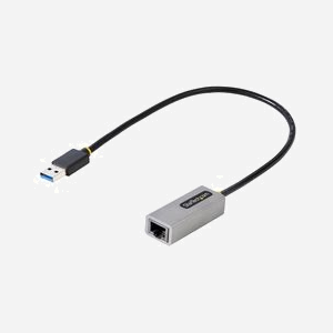 StarTech.com Adaptateur USB 3.0 vers Gigabit Ethernet, RJ45 10/100/1000 Mbps, Chipset Realtek RTL8153, Câble 30cm, Support Windows/macOS/Linux