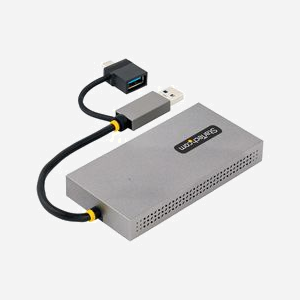 StarTech.com Adaptateur USB vers Dual HDMI, USB-A/C vers 2 écrans (4K30Hz + 1080p), Chipset SM768, Compatible Windows/macOS/ChromeOS, 8GB DDR3 - Miniature 2
