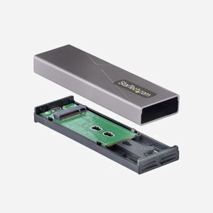 StarTech.com Boîtier Externe M.2 NVMe/SATA vers USB-C 3.2 Gen 2 (10Gbps) - Compatible 2230/42/60/80 - RTL9210B - USB-C et USB-A Inclus - Miniature 2