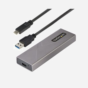 StarTech.com Boîtier Externe M.2 NVMe/SATA vers USB-C 3.2 Gen 2 (10Gbps) - Compatible 2230/42/60/80 - RTL9210B - USB-C et USB-A Inclus