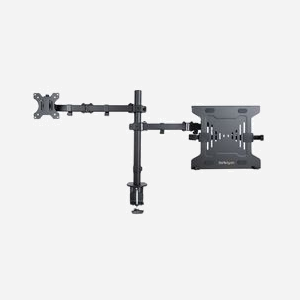 StarTech.com Support Bureau Articulé VESA pour Écran jusqu'à 34" et Ordinateur Portable 9.4"-16.5" (4.5kg), Montage Pince, Inclinaison +/-45°, Rotation 360° - Miniature 3