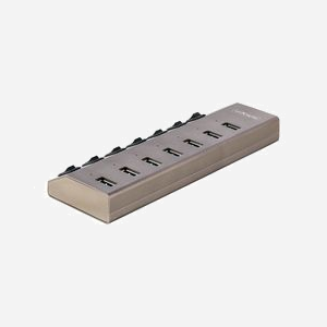 StarTech.com Hub USB-C/A 3.2 Gen 1 7 Ports Auto-Alimenté 5Gbps avec Switch Individuel BC 1.2 - Chipset VIA VL817 & Câbles 1m Inclus - Miniature 2