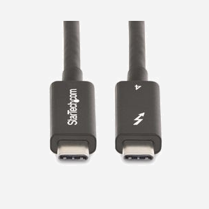 StarTech.com A40G2MB-TB4-CABLE Câble Thunderbolt 4 Actif 2m, 40 Gbit/s, USB Power Delivery 100W, vidéo 8K 60Hz, compatible Thunderbolt 3/USB4, noir - Miniature 4