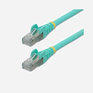 StarTech.com Câble Ethernet Cat6a 50cm S/FTP LSZH 10GbE 500MHz 100W PoE++ RJ45 Snagless Turquoise - AWG27 Cuivre - Conforme IEEE 802.3bt-2018