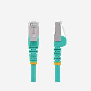 StarTech.com Câble Ethernet Cat6a 50cm S/FTP LSZH 10GbE 500MHz 100W PoE++ RJ45 Snagless Turquoise - AWG27 Cuivre - Conforme IEEE 802.3bt-2018 - Miniature 2