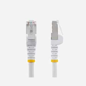 StarTech.com Câble Ethernet Cat6a 10m S/FTP LSZH, 10GbE 500MHz, PoE++ 100W, RJ45 Snagless avec Décharge de Tension, Conducteur Cuivre AWG27, Blanc - Miniature 2
