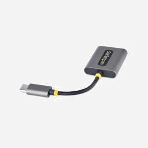 StarTech.com USBC-AUDIO-SPLITTER : Adaptateur USB-C vers double jack 3.5mm, DAC 24 bits/192kHz, support micro, câble 7cm, connecteurs plaqués aluminium - Miniature 2
