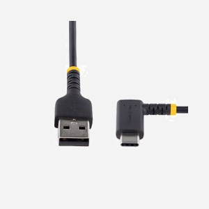 StarTech.com Câble USB-A vers USB-C 2.0 Robuste 15cm, 3A, Gaine TPE, Fibre d'Aramide, Angle Courbe, Charge et Synchronisation, R2ACR-15C-USB-CABLE - Miniature 5